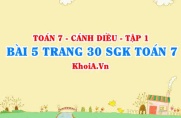 Bài 5 trang 30 SGK Toán 7 tập 1 Cánh Diều